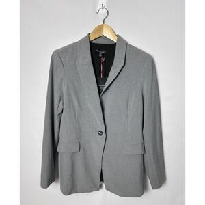 Cynthia Rowley Blazer Jacket Womens Medium Gray Single Button Lined Workwear